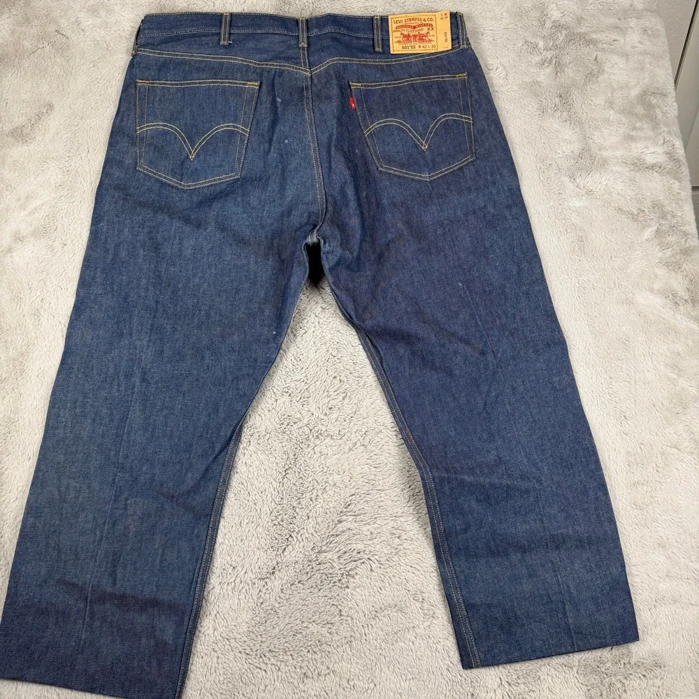 Vtg Levi's 501XX Jeans‎ Dark Denim Straight Mens 42x30 Button Fly Mexico WPL 423